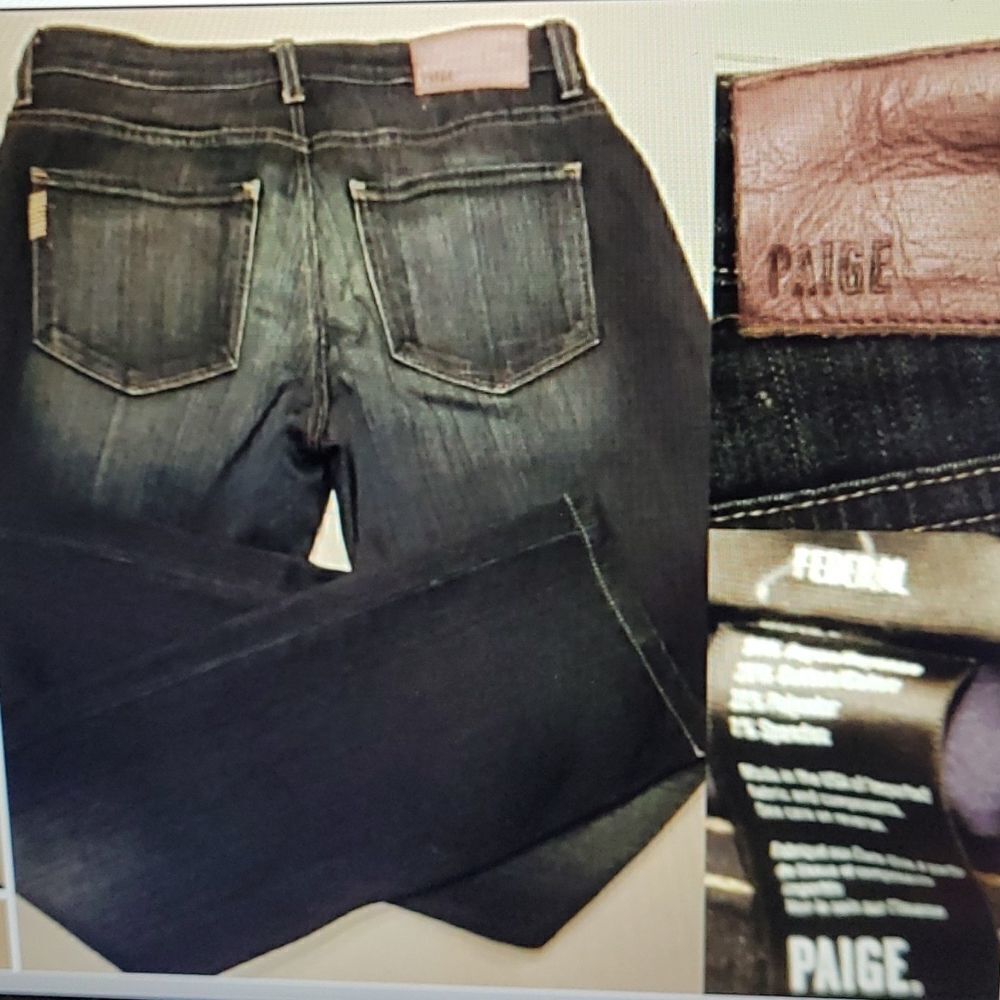 29 PAIGE Federal dark wash Rigby straight leg staple jeans